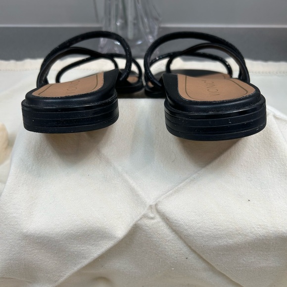 Vionic PRISM black sparkly leather sandals Sz 7 - Picture 6 of 9